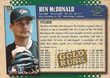 1995 Score - Gold Rush #273 Ben McDonald Back