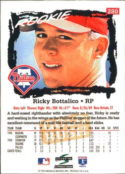 1995 Score - Gold Rush #280 Ricky Bottalico Back