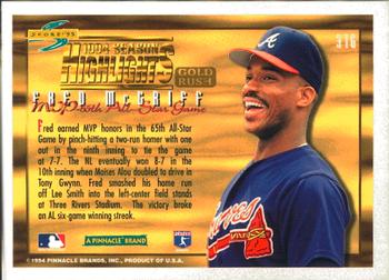 1995 Score - Gold Rush #316 Fred McGriff Back