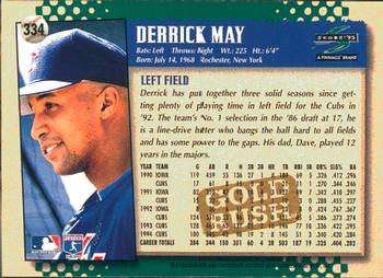 1995 Score - Gold Rush #334 Derrick May Back