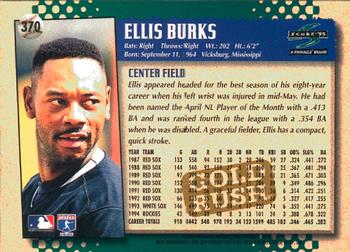 1995 Score - Gold Rush #370 Ellis Burks Back