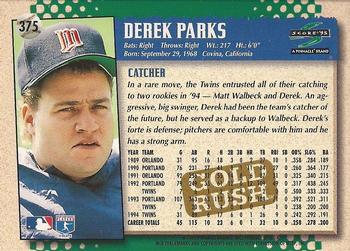 1995 Score - Gold Rush #375 Derek Parks Back