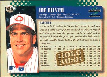 1995 Score - Gold Rush #418 Joe Oliver Back