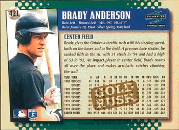 1995 Score - Gold Rush #421 Brady Anderson Back