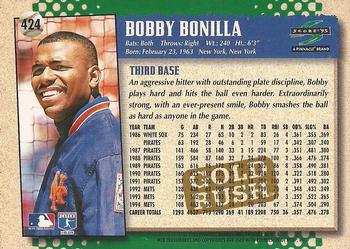 1995 Score - Gold Rush #424 Bobby Bonilla Back