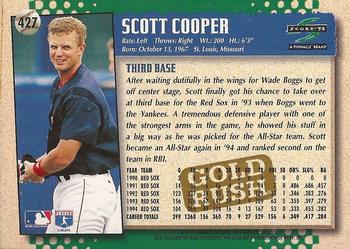 1995 Score - Gold Rush #427 Scott Cooper Back