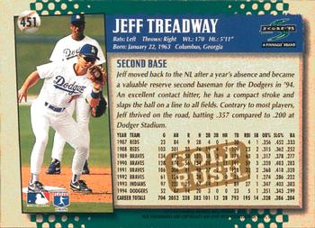 1995 Score - Gold Rush #451 Jeff Treadway Back