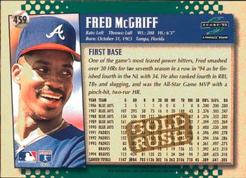 1995 Score - Gold Rush #459 Fred McGriff Back