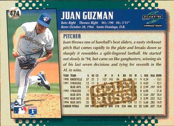 1995 Score - Gold Rush #474 Juan Guzman Back