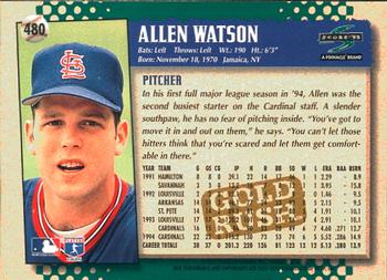1995 Score - Gold Rush #480 Allen Watson Back