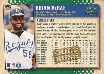 1995 Score - Gold Rush #493 Brian McRae Back