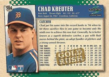 1995 Score - Gold Rush #504 Chad Kreuter Back