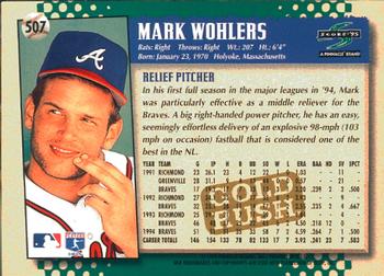 1995 Score - Gold Rush #507 Mark Wohlers Back