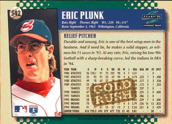 1995 Score - Gold Rush #542 Eric Plunk Back