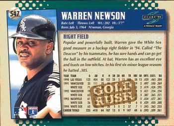 1995 Score - Gold Rush #547 Warren Newson Back