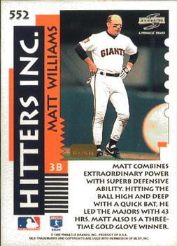 1995 Score - Gold Rush #552 Matt Williams Back