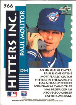 1995 Score - Gold Rush #566 Paul Molitor Back