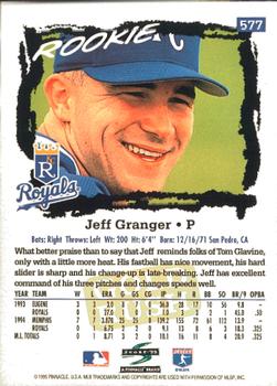1995 Score - Gold Rush #577 Jeff Granger Back