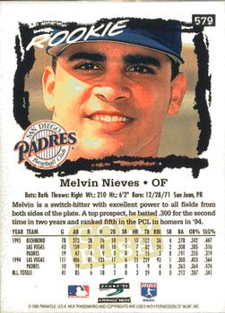 1995 Score - Gold Rush #579 Melvin Nieves Back