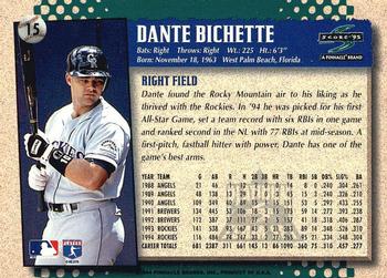 1995 Score - Platinum Team Sets #15 Dante Bichette Back