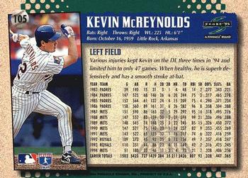 1995 Score - Platinum Team Sets #105 Kevin McReynolds Back