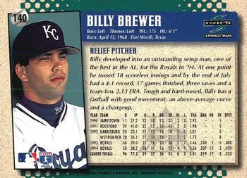 1995 Score - Platinum Team Sets #140 Billy Brewer Back