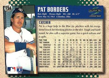 1995 Score - Platinum Team Sets #154 Pat Borders Back