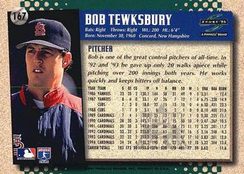 1995 Score - Platinum Team Sets #167 Bob Tewksbury Back