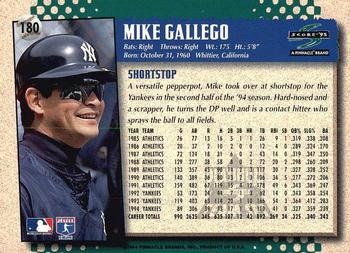 1995 Score - Platinum Team Sets #180 Mike Gallego Back