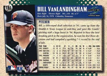1995 Score - Platinum Team Sets #181 William Van Landingham Back