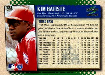 1995 Score - Platinum Team Sets #183 Kim Batiste Back