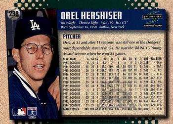 1995 Score - Platinum Team Sets #238 Orel Hershiser Back