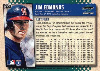 1995 Score - Platinum Team Sets #253 Jim Edmonds Back