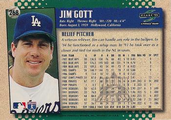 1995 Score - Platinum Team Sets #268 Jim Gott Back