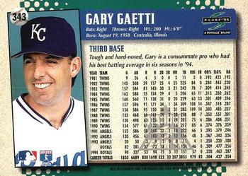 1995 Score - Platinum Team Sets #343 Gary Gaetti Back