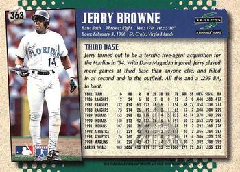 1995 Score - Platinum Team Sets #363 Jerry Browne Back