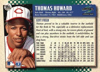 1995 Score - Platinum Team Sets #391 Thomas Howard Back