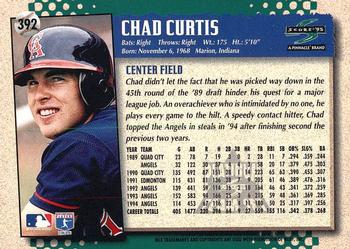 1995 Score - Platinum Team Sets #392 Chad Curtis Back