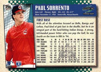 1995 Score - Platinum Team Sets #396 Paul Sorrento Back
