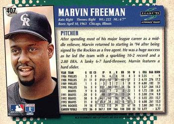 1995 Score - Platinum Team Sets #407 Marvin Freeman Back