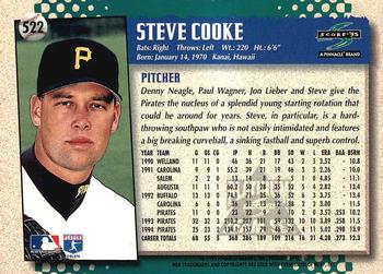 1995 Score - Platinum Team Sets #522 Steve Cooke Back