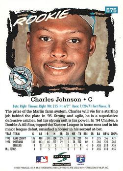 1995 Score - Platinum Team Sets #575 Charles Johnson Back