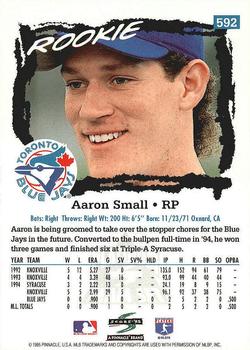 1995 Score - Platinum Team Sets #592 Aaron Small Back