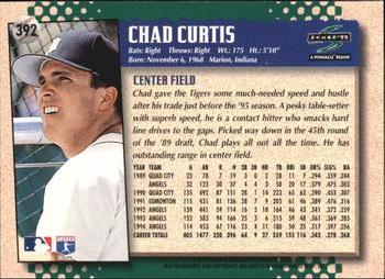 1995 Score - You Trade 'em #392 Chad Curtis Back