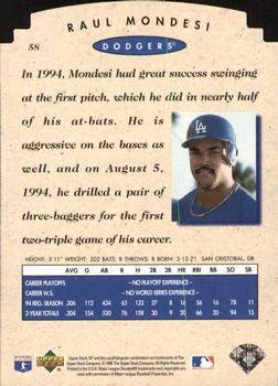 1995 SP Championship - Die Cuts #58 Raul Mondesi Back