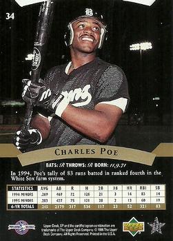 1995 SP Top Prospects #34 Charles Poe  Back