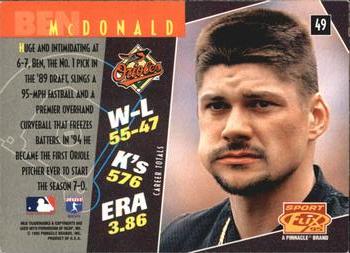 1995 Sportflix - Artist's Proofs #49 Ben McDonald Back