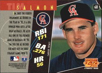 1995 Sportflix - Artist's Proofs #68 Tim Salmon Back