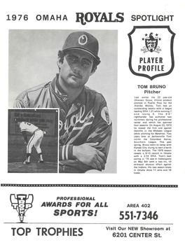 1976 Top Trophies Omaha Royals #4 Tom Bruno Front