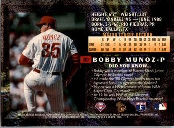 1995 Topps Embossed - Golden Idols #80 Bobby Munoz Back